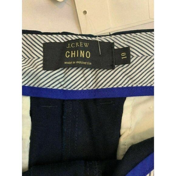 J Crew Womens New Solid Navy Blue Chino Shorts 10 - Picture 5 of 9